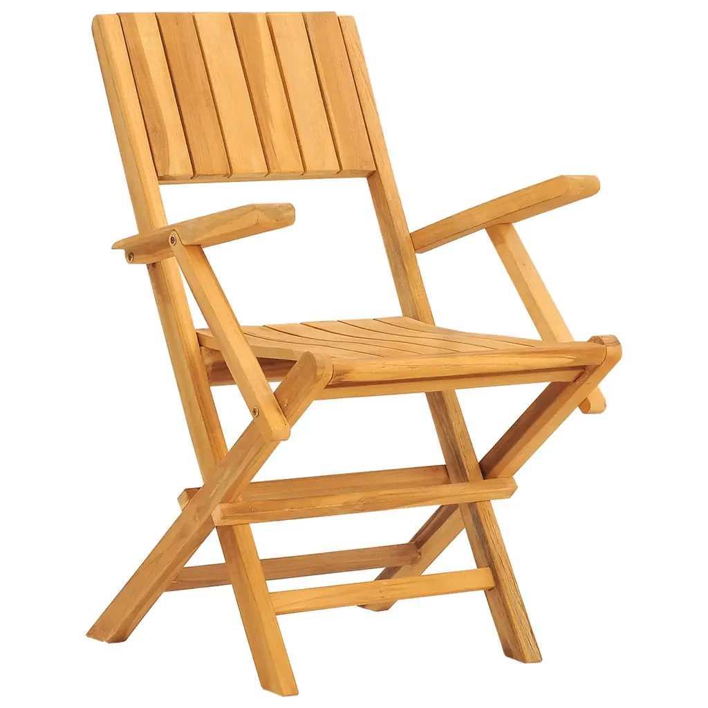 Set da Pranzo per Giardino 5 pz in Legno Massello di Teak 3155021 - Image 4