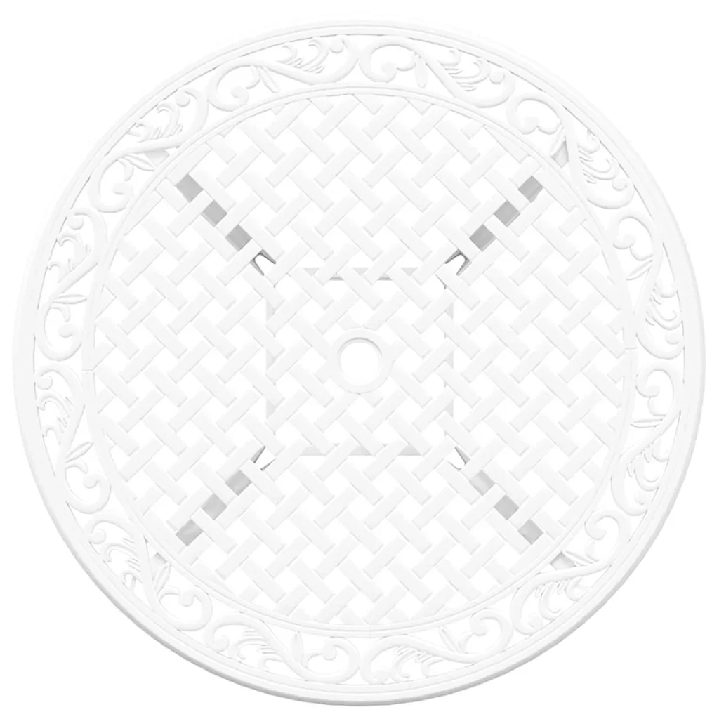 Set da Pranzo per Giardino 7 pcs Bianco Alluminio 3334722 - Image 10
