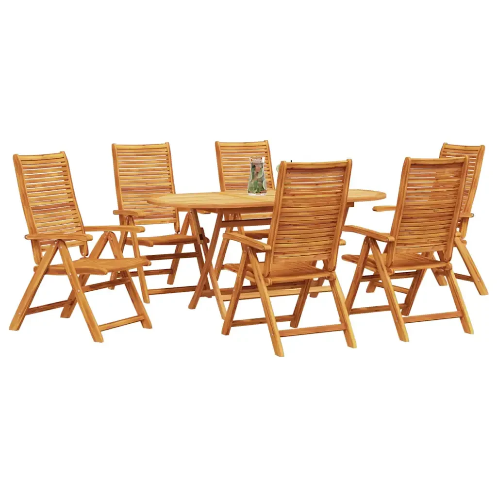 Set da Pranzo per Giardino 7 pcs Marrone - Image 3