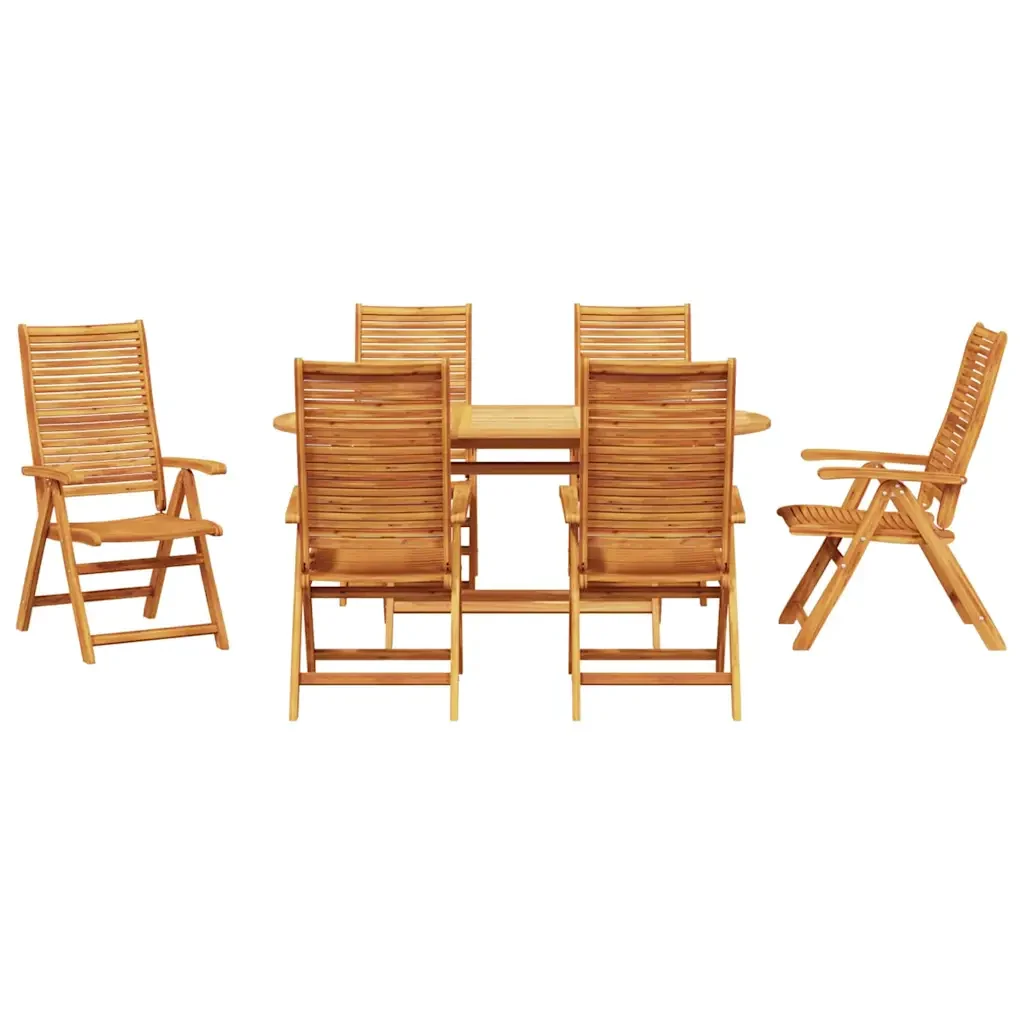 Set da Pranzo per Giardino 7 pcs Marrone - Image 7