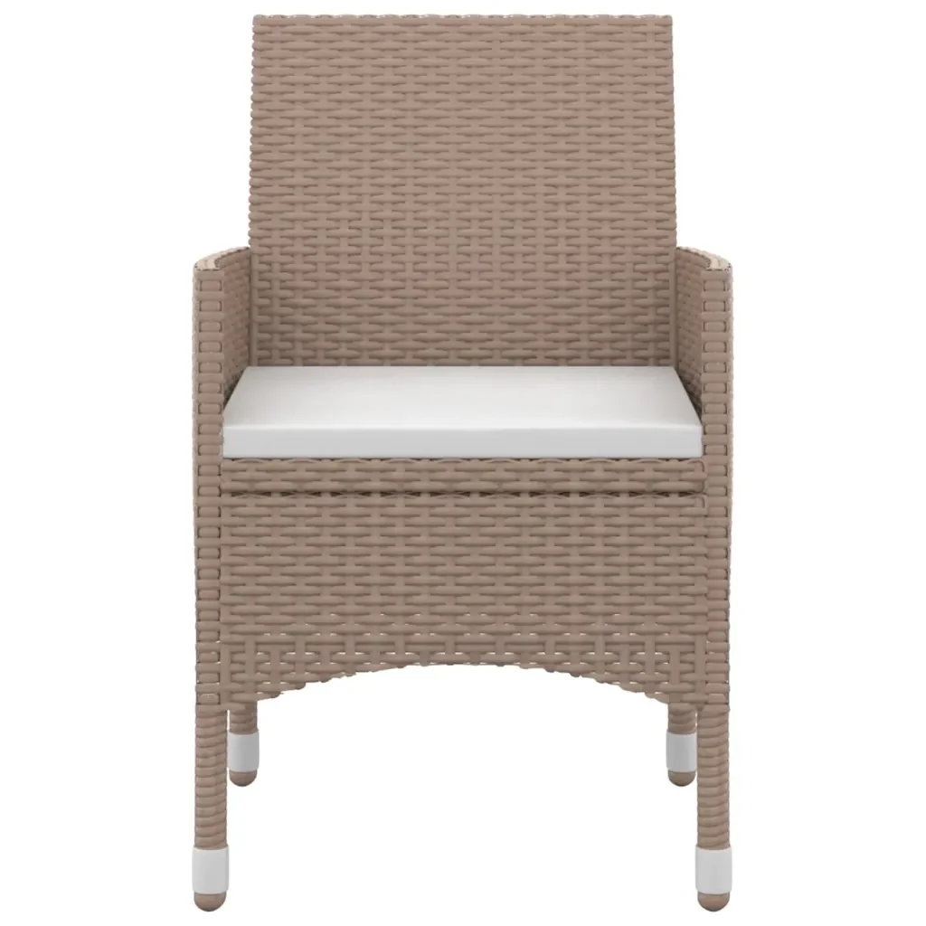 Set da Pranzo per Giardino 7 pz con Cuscini Polyrattan e Vetro 3099754 - Image 4