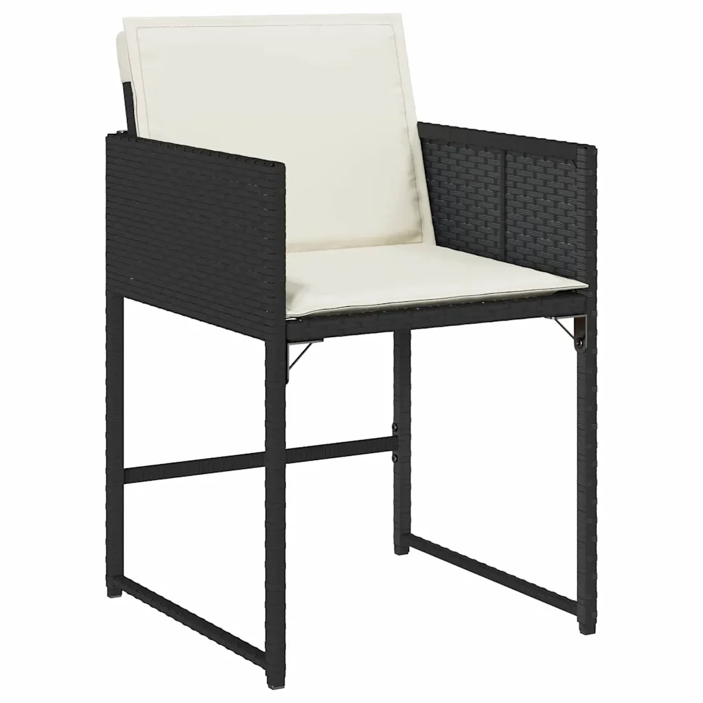 Set da Pranzo per Giardino 9 pcs Nero polyrattan 3380716 - Image 6