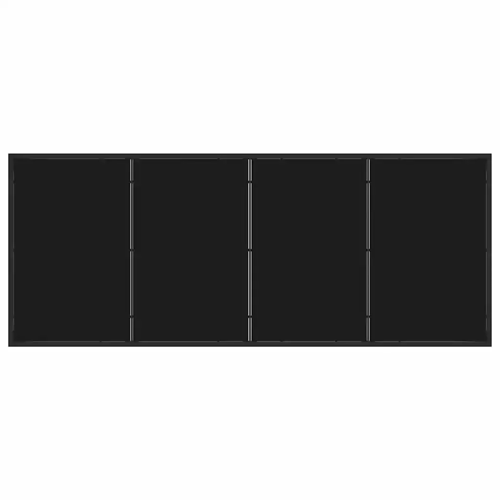 Set da Pranzo per Giardino 9 pcs Nero polyrattan 3380716 - Image 8