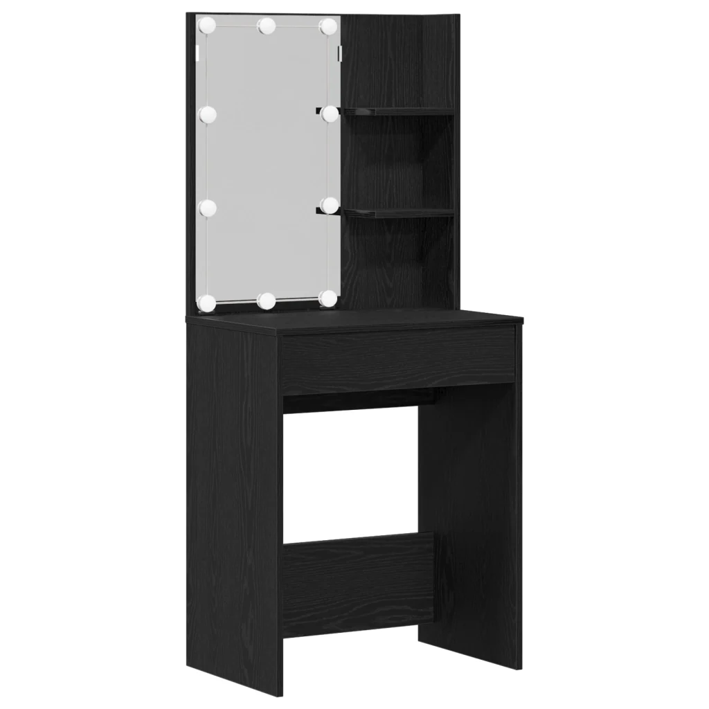 Set da toeletta  con LED in Rovere Nero e Legno Ingegnerizzato - Image 6