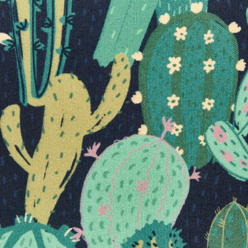 Set di 2 cuscini da giardino in poliestere verde con motivo a cactus 45 x 45 cm, rettangolari, moderni e resistenti all'acqua. - Image 6