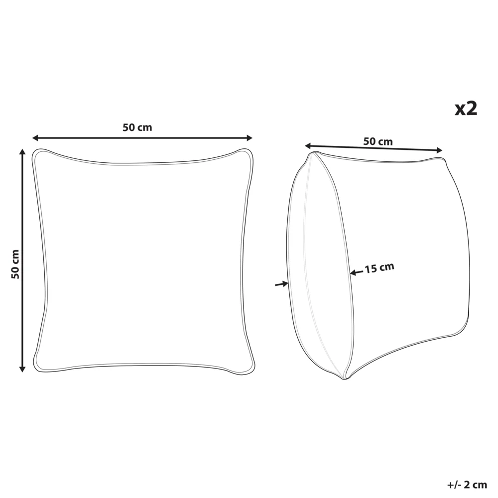 Set di 2 cuscini in cotone ramato 50 x 50 cm motivo geometrico metallizzato glamour - Image 5