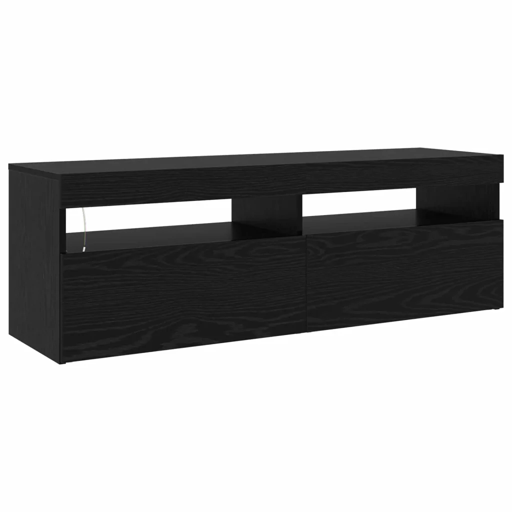 Mobile TV 2 pcs Rovere Nero 240 x 35 x 40 cm Legno multistrato 3332491 - Image 8