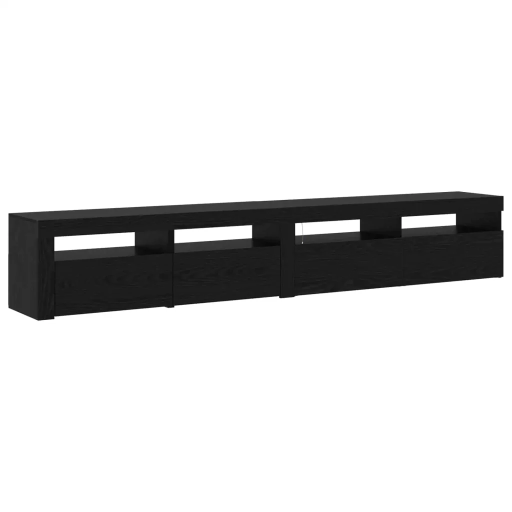 Mobile TV 2 pcs Rovere Nero 240 x 35 x 40 cm Legno multistrato 3332491 - Image 9
