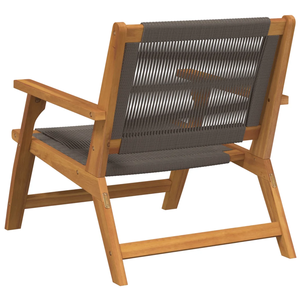 Set di 2 sedie da giardino grigie 67x78x73 cm in legno massello di acacia - Image 5