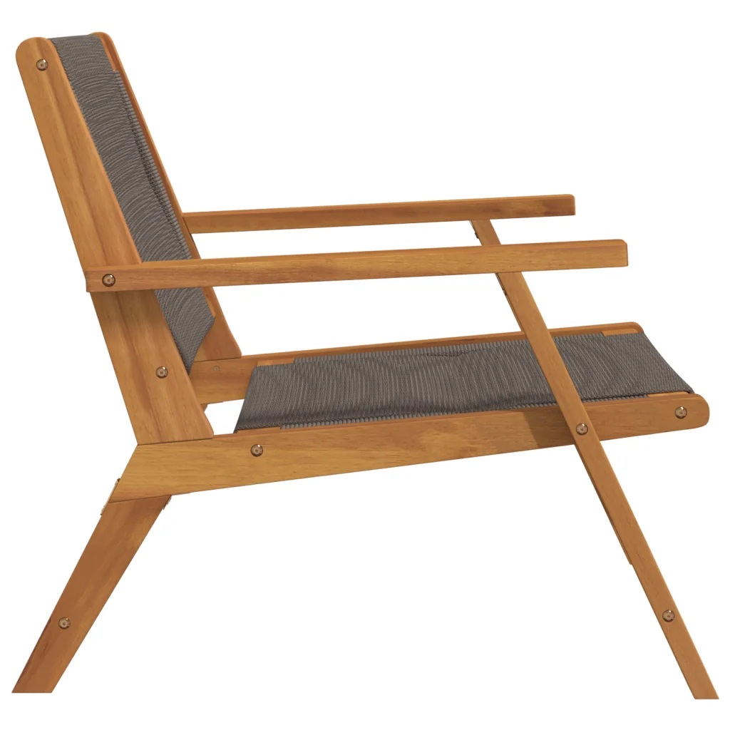 Set di 2 sedie da giardino grigie 67x78x73 cm in legno massello di acacia - Image 7