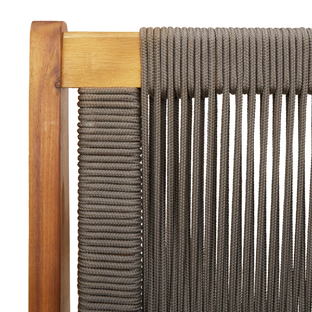 Set di 2 sedie da giardino grigie 67x78x73 cm in legno massello di acacia - Image 9