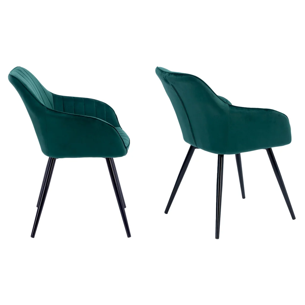 Set di 2 sedie in velluto verde BERTILLE - Image 3