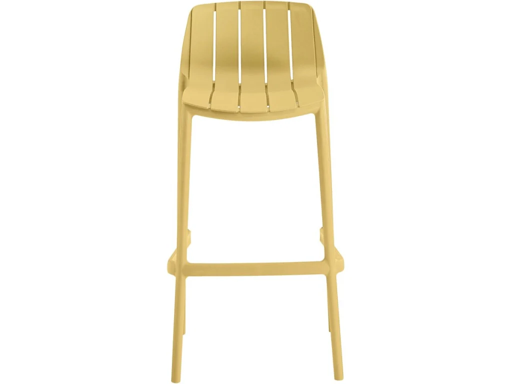 Set di 2 seggioloni da giardino impilabili "Vaena" - Giallo - Image 4