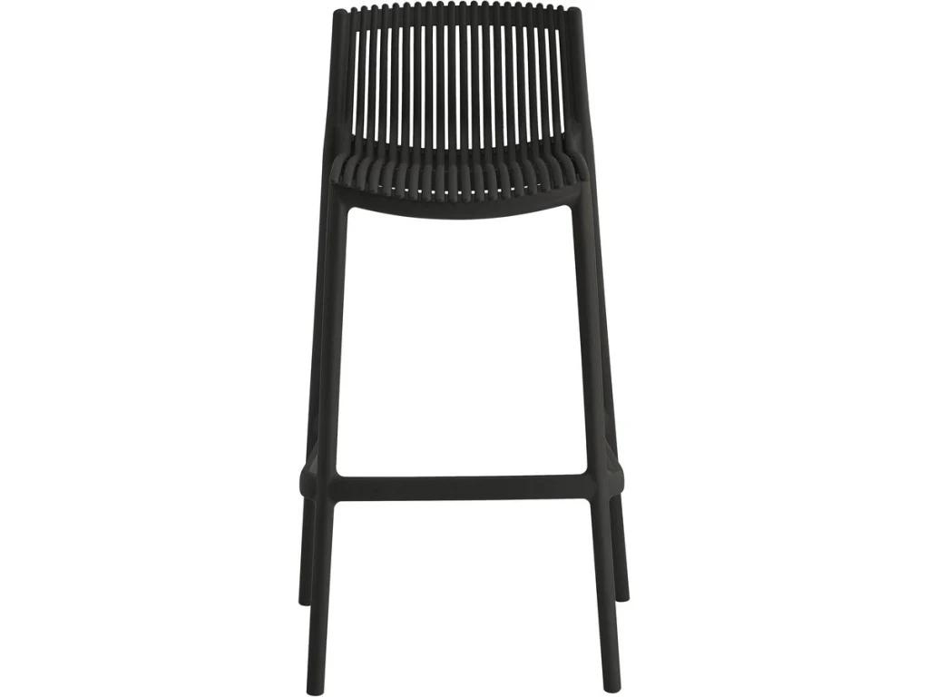 Set di 2 seggioloni impilabili in plastica "Néora" - Nero - Image 4