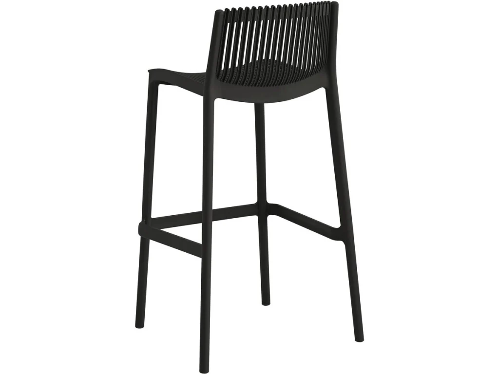 Set di 2 seggioloni impilabili in plastica "Néora" - Nero - Image 5