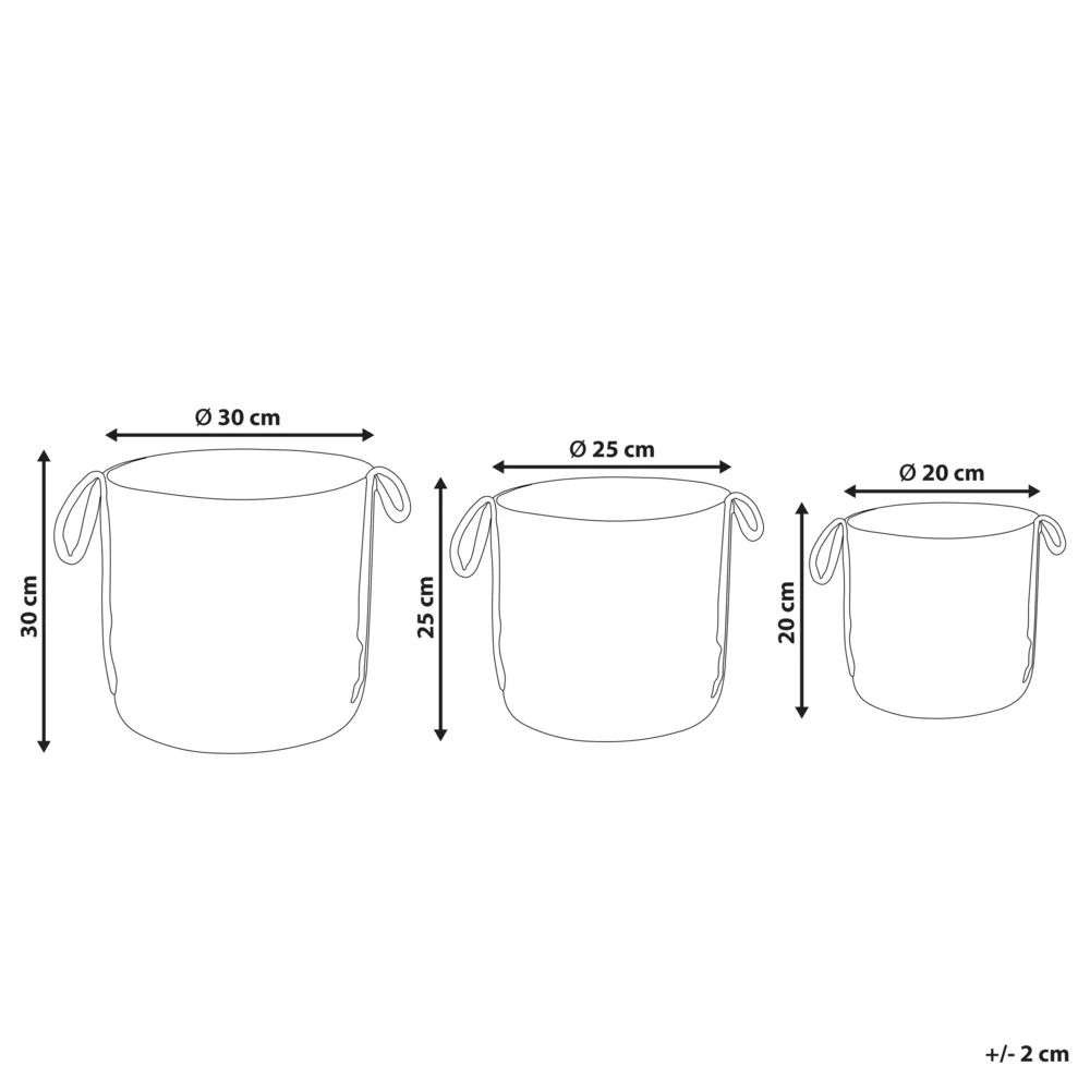 Set di 3 cestini portaoggetti in iuta naturale da 30 cm, portabiancheria, contenitori Boho - Image 4
