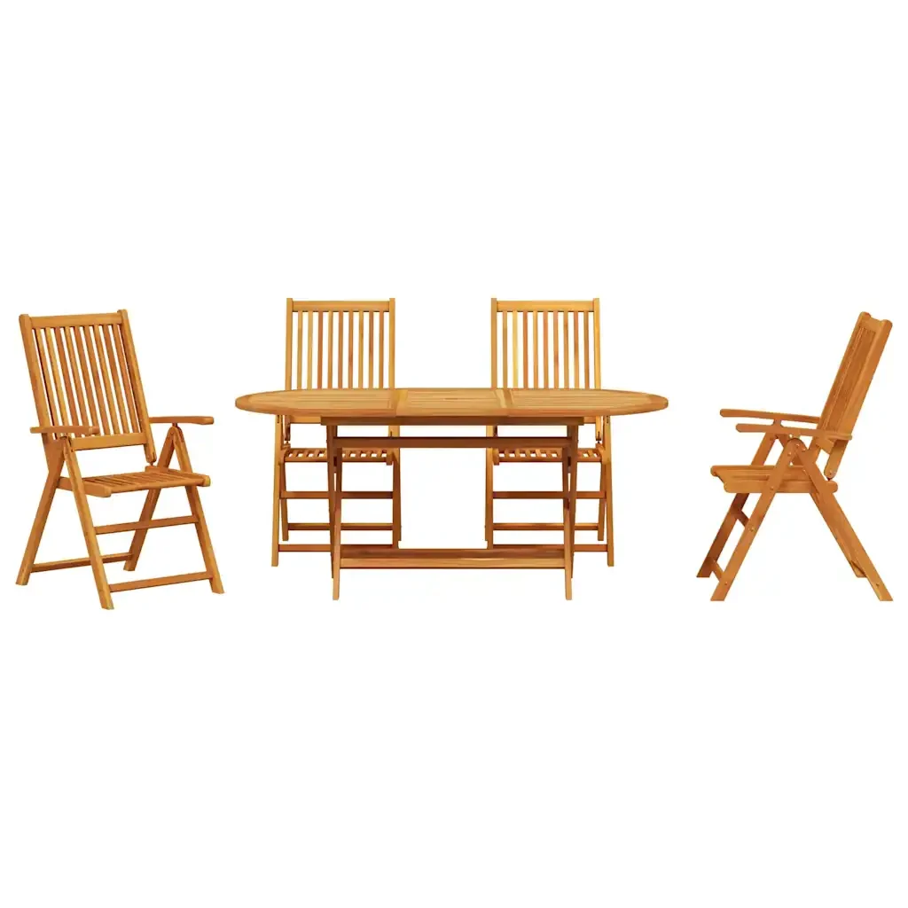 Set da Pranzo per Giardino 5 pcs Marrone 3375726 - Image 7