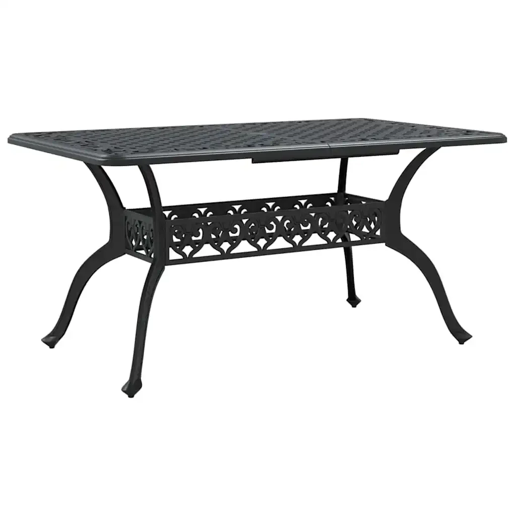 Set da Pranzo per Giardino 5 pcs Nero Alluminio 3334645 - Image 5