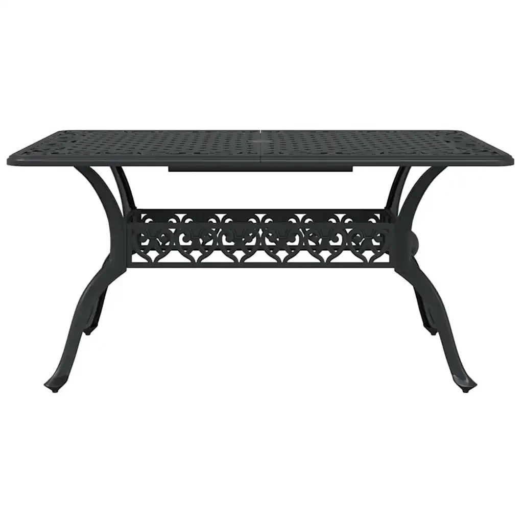 Set da Pranzo per Giardino 5 pcs Nero Alluminio 3334645 - Image 8