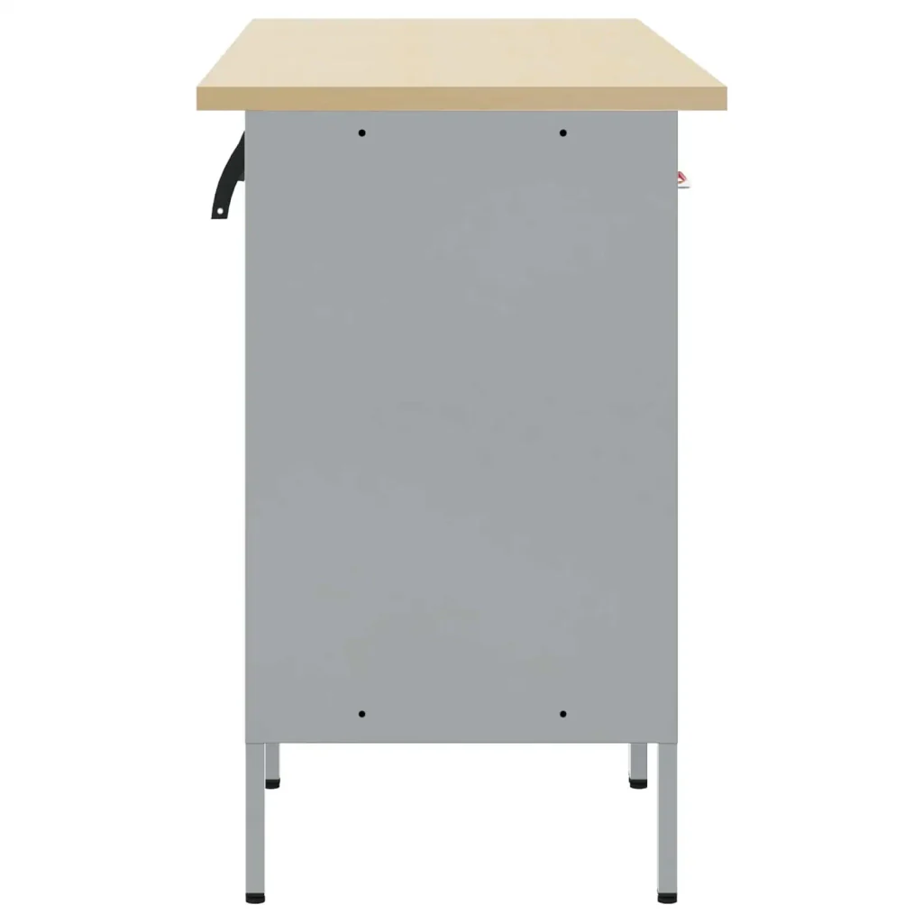 Mobile da lavoro 3 pcs Rosso e Grigio 150 x 55 x 85 cm 3321373 - Image 7