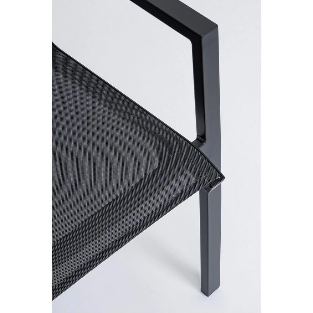 Set di 4 Sedie da Esterno con Braccioli in Alluminio e Textilene - SOLIDITY - Image 10