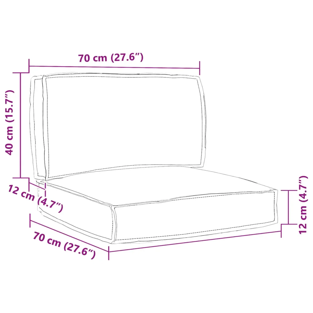 Set di Cuscini per Pallet 2 pcs Talpa Tessuto Oxford 3329064 - Image 9