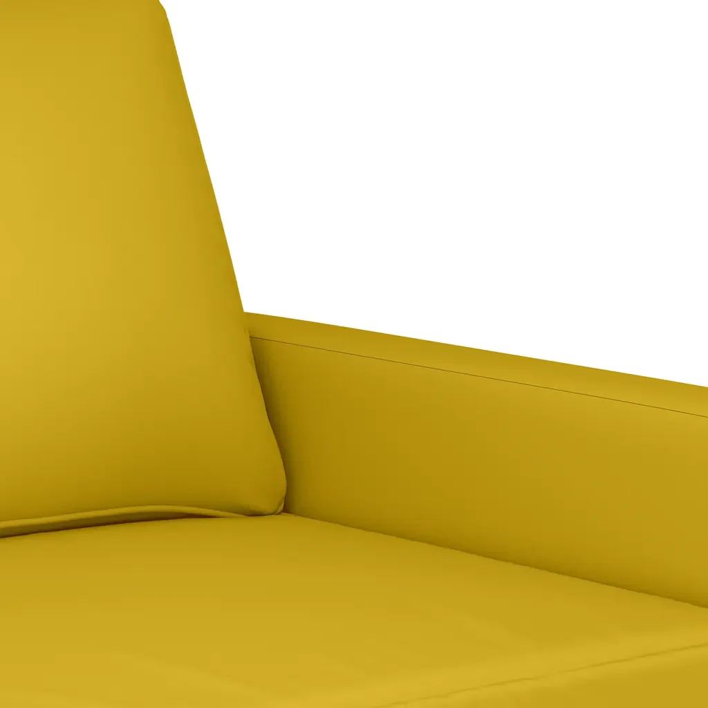 Set di Divani 2 pz con Cuscini giallo in Velluto - Image 4