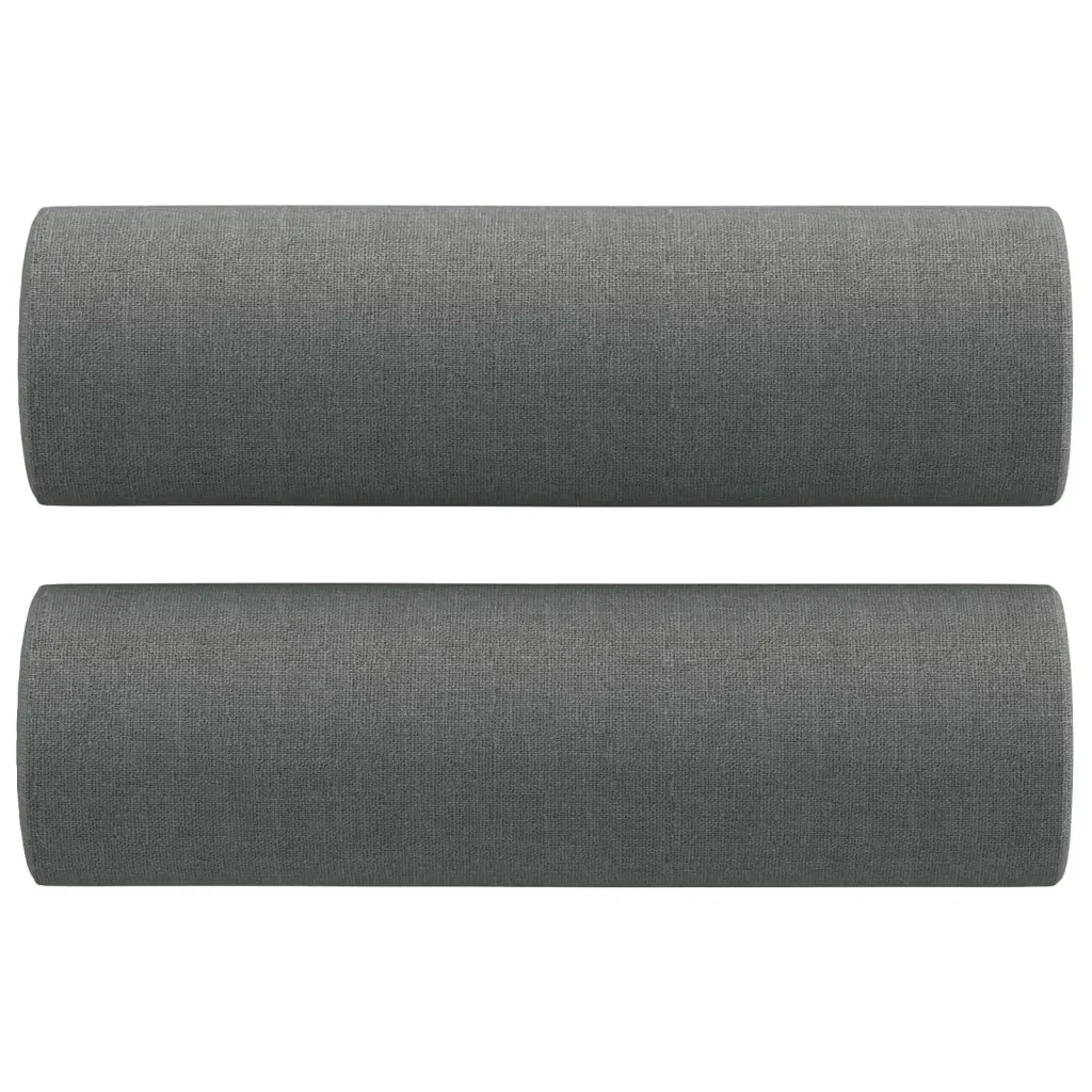 Set di Divani 2 pz con Cuscini Grigio Scuro in Tessuto - Image 4