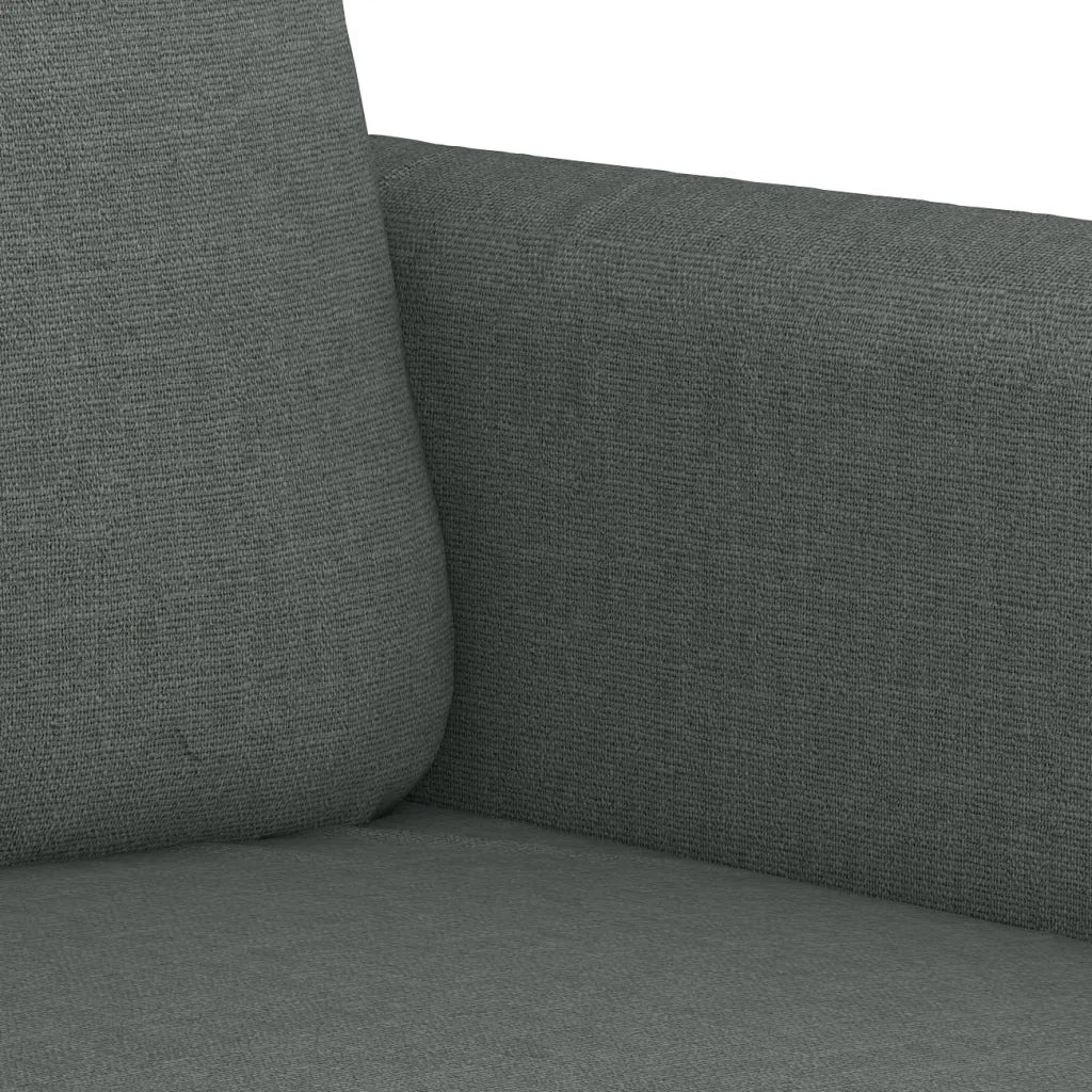 Set di Divani 2 pz con Cuscini Grigio Scuro in Tessuto - Image 4