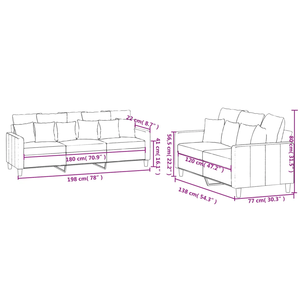 Set di Divani 2 pz con Cuscini Grigio Scuro in Velluto - Image 6
