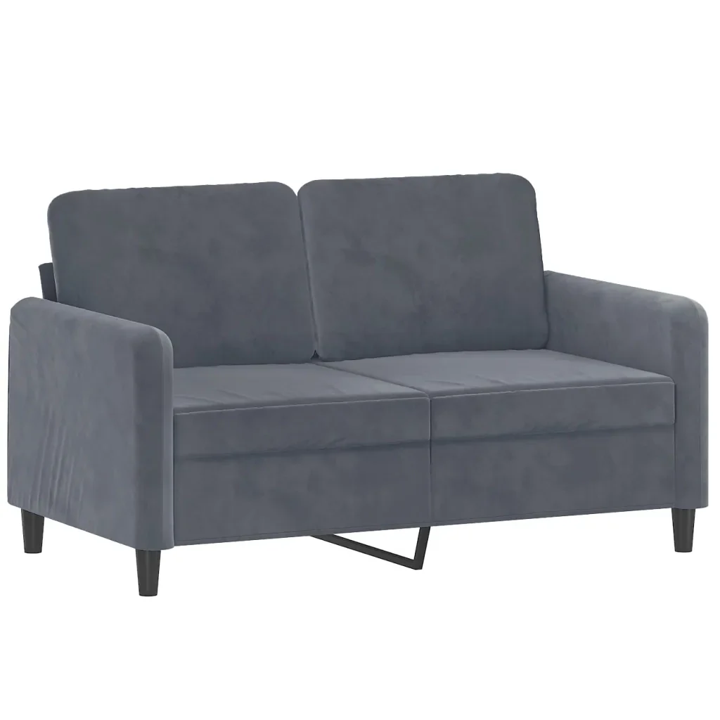 Set di Divani 2 pz con Cuscini Grigio Scuro in Velluto - Image 3