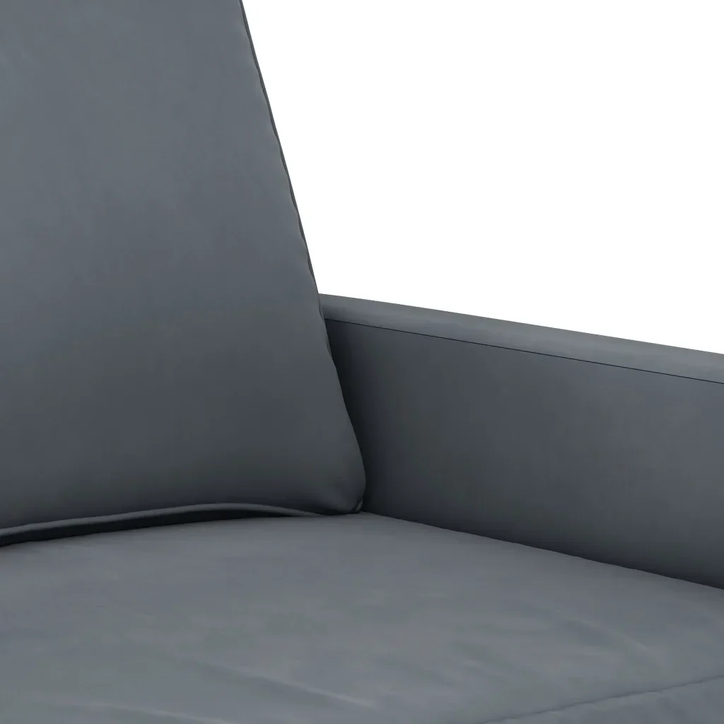 Set di Divani 2 pz con Cuscini Grigio Scuro in Velluto - Image 4