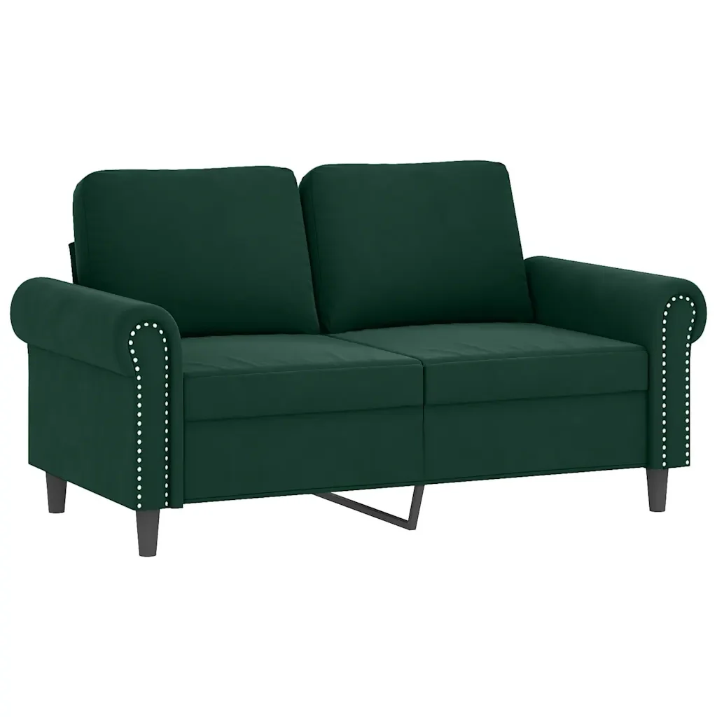 Set di Divani 2 pz con Cuscini Verde scuro in Velluto - Image 3