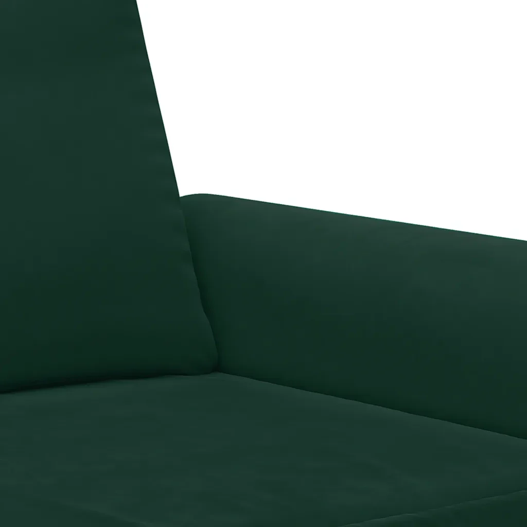 Set di Divani 2 pz con Cuscini Verde scuro in Velluto - Image 4