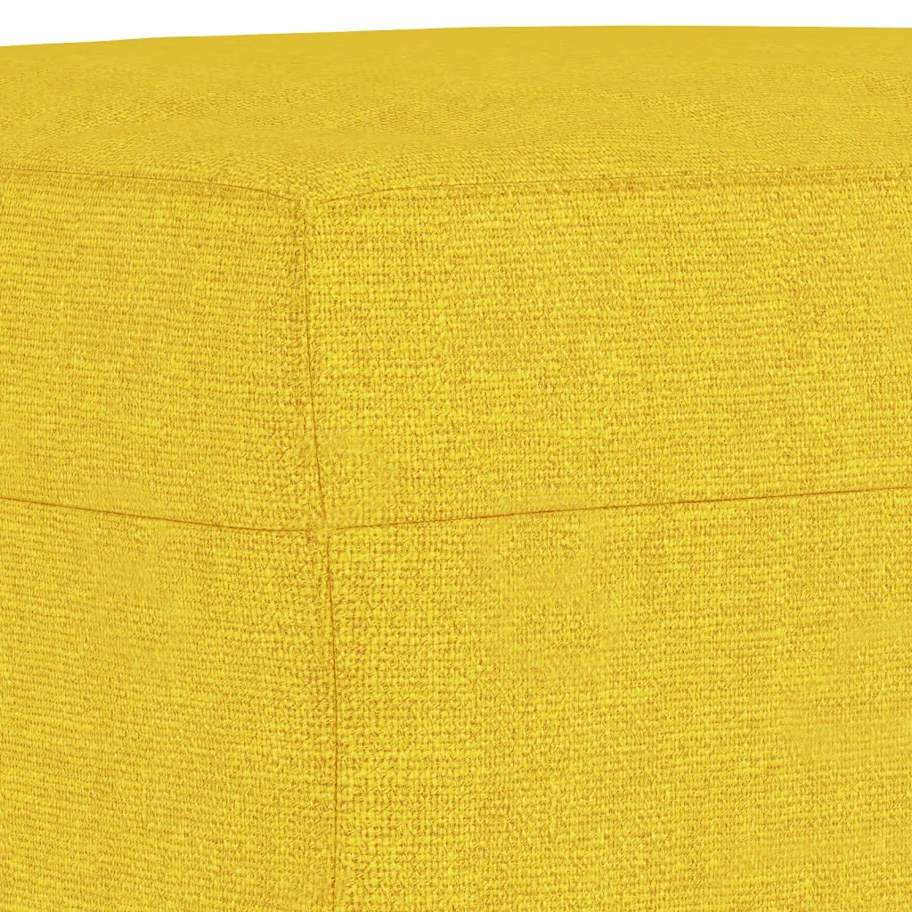 Set di Divani 3 pz con Cuscini Giallo Chiaro in Tessuto - Image 6