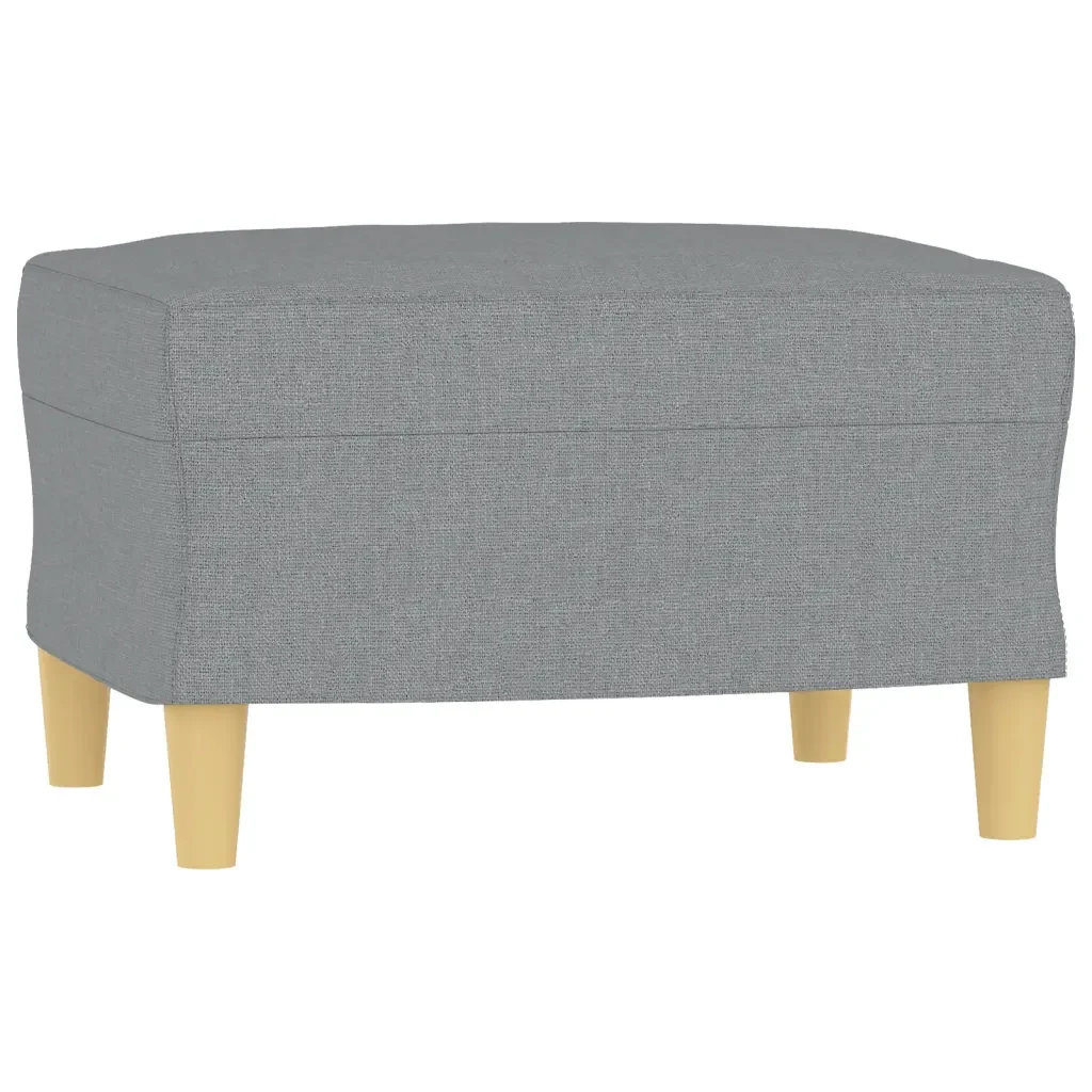 Set di Divani 3 pz con Cuscini Grigio Chiaro in Tessuto - Image 4