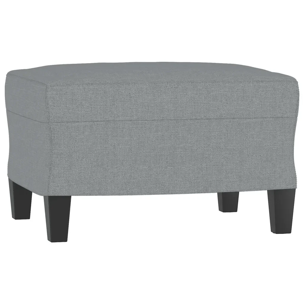 Set di Divani 3 pz con Cuscini Grigio Chiaro in Tessuto - Image 4