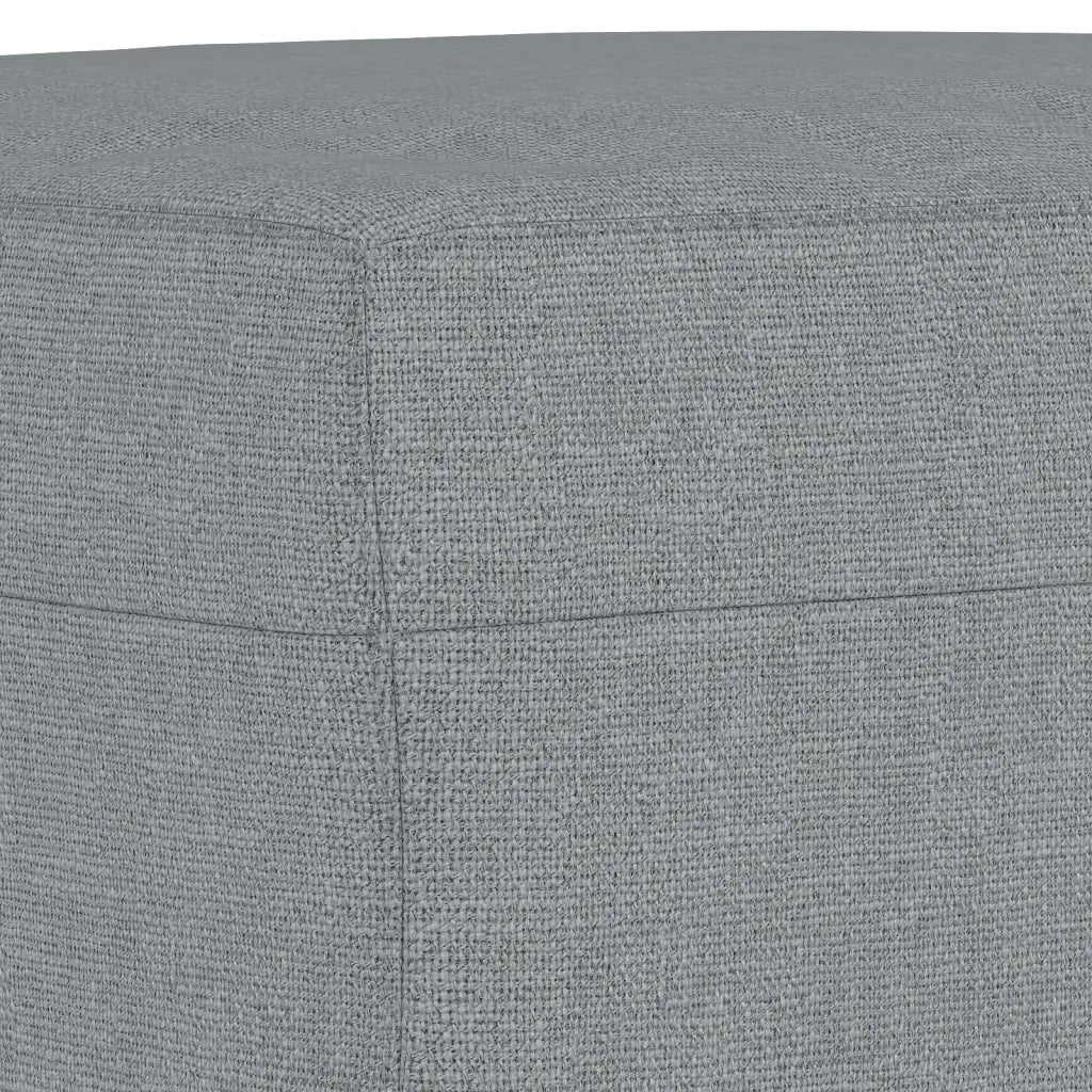 Set di Divani 3 pz con Cuscini Grigio Chiaro in Tessuto - Image 5
