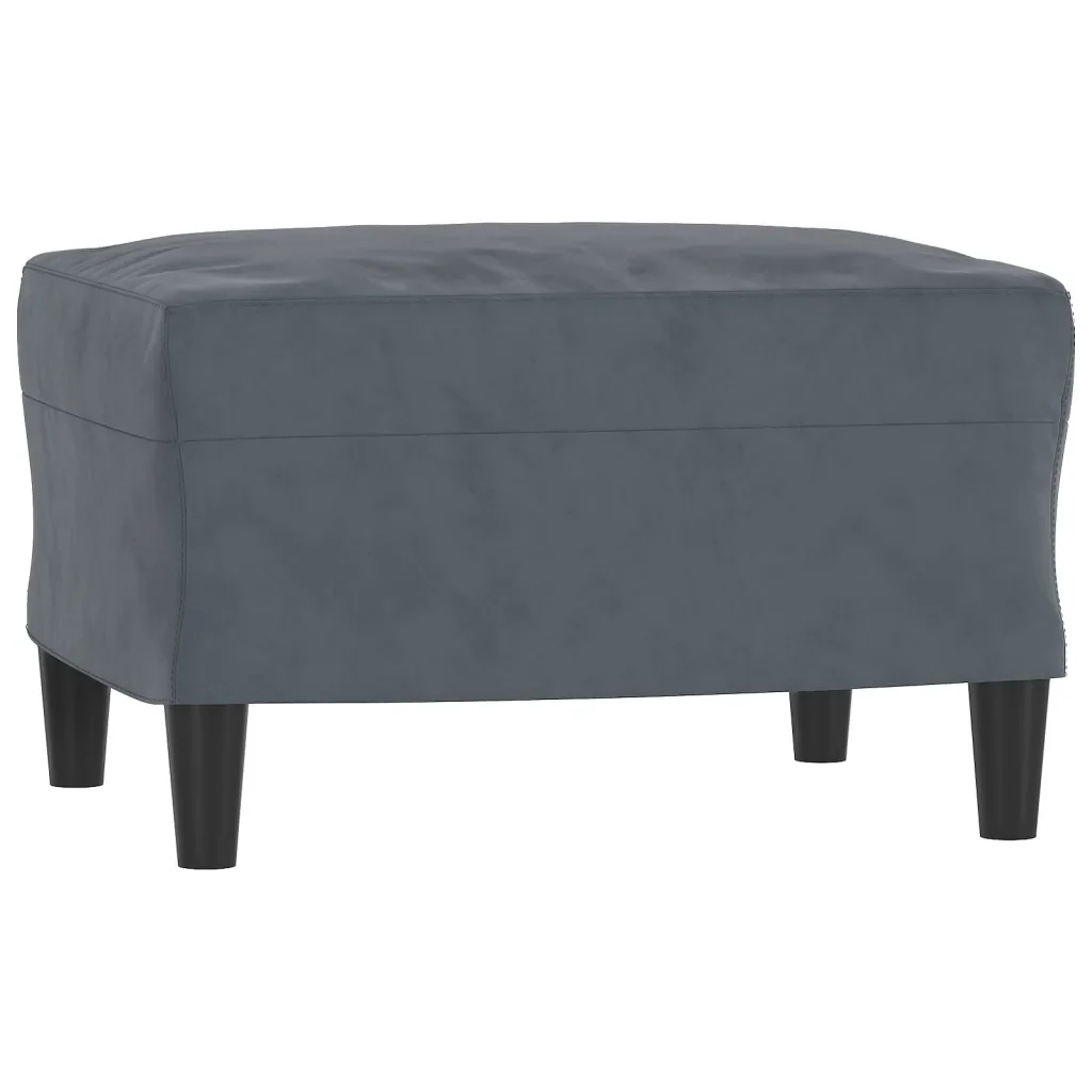 Set di Divani 3 pz con Cuscini Grigio Scuro in Velluto - Image 6