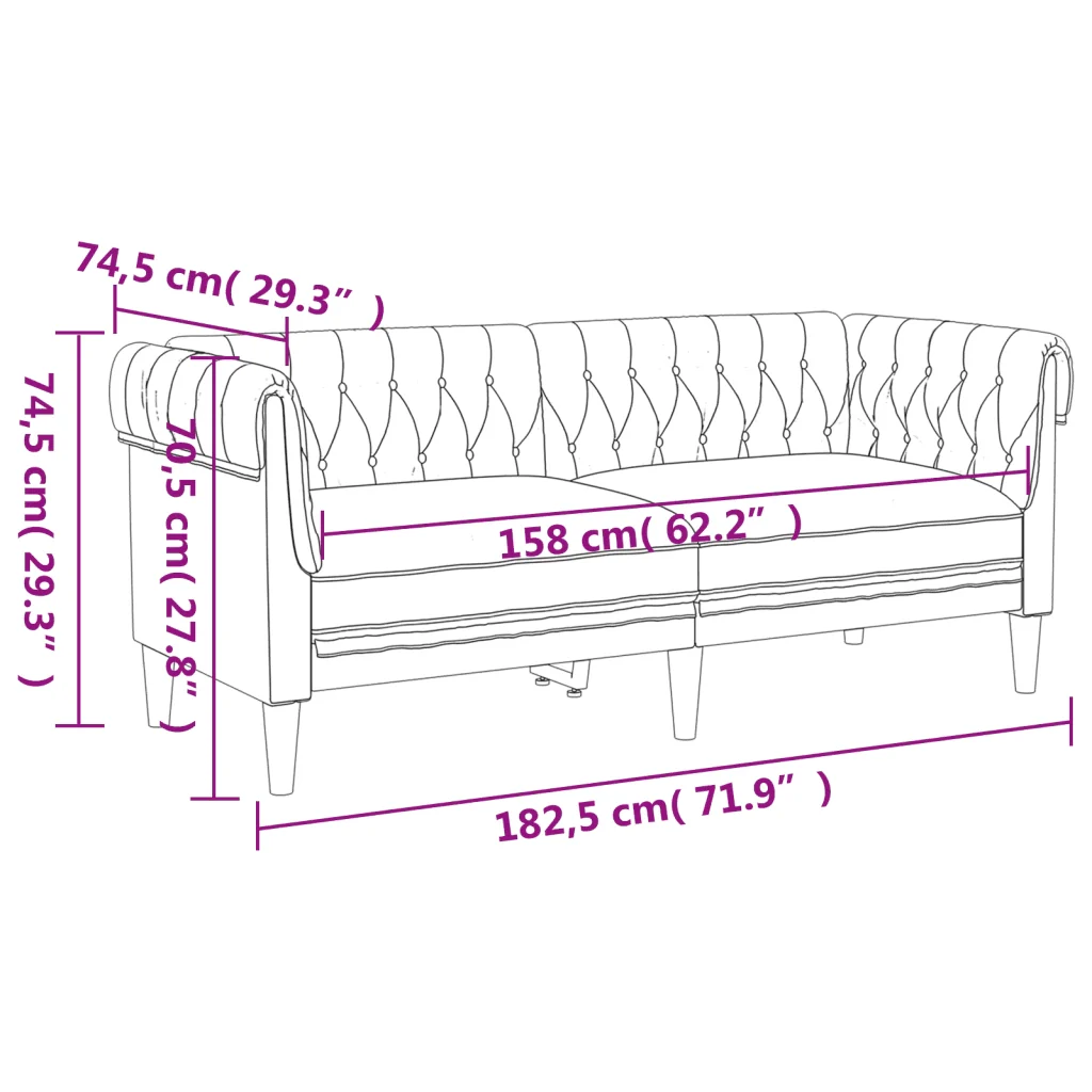 Set di Divani 3 pz Marrone in Tessuto 3209199 - Image 10