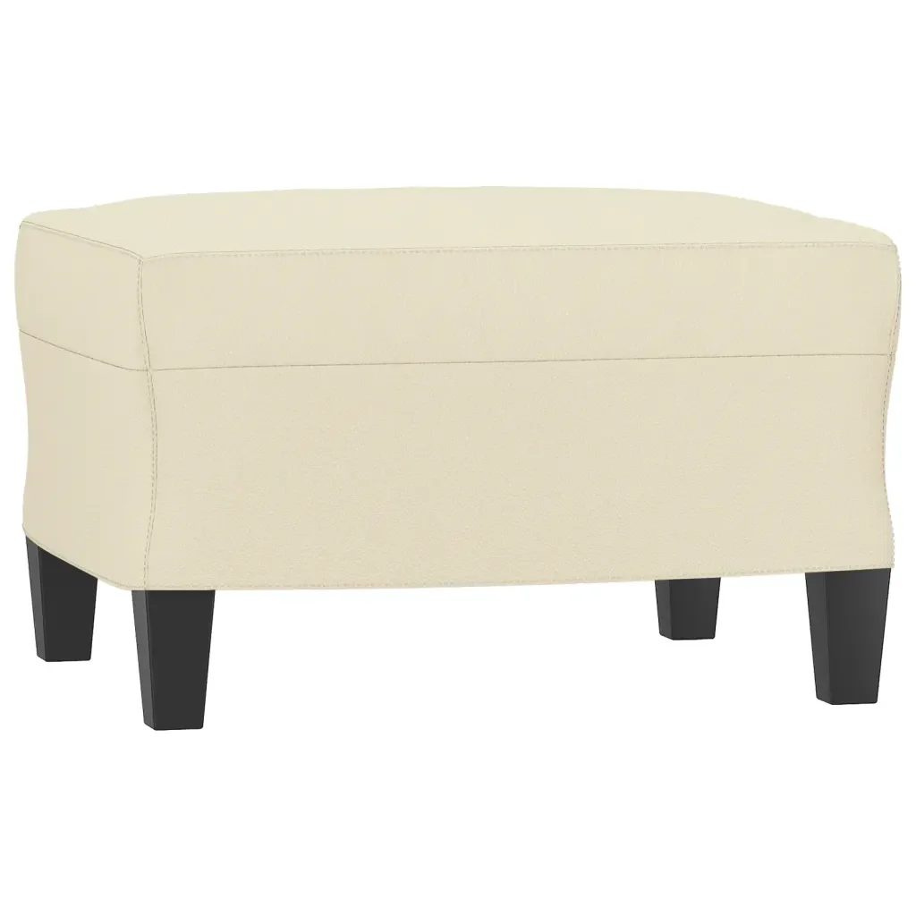 Set di Divani 4 pz con Cuscini Crema in Similpelle - Image 5