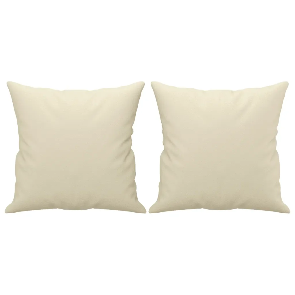 Set di Divani 4 pz con Cuscini Crema in Similpelle - Image 6