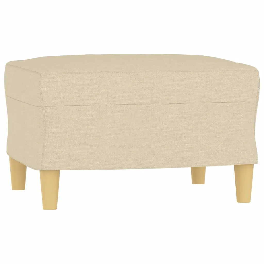 Set di Divani 4 pz con Cuscini Crema in Tessuto - Image 5