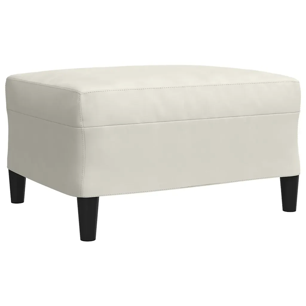 Set di Divani 4 pz con Cuscini Crema in Velluto - Image 7