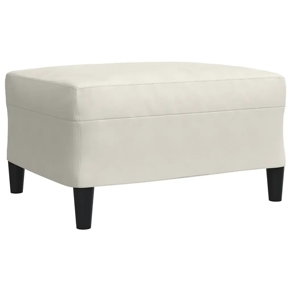 Set di Divani 4 pz con Cuscini e Rinforzi Crema in Velluto - Image 7