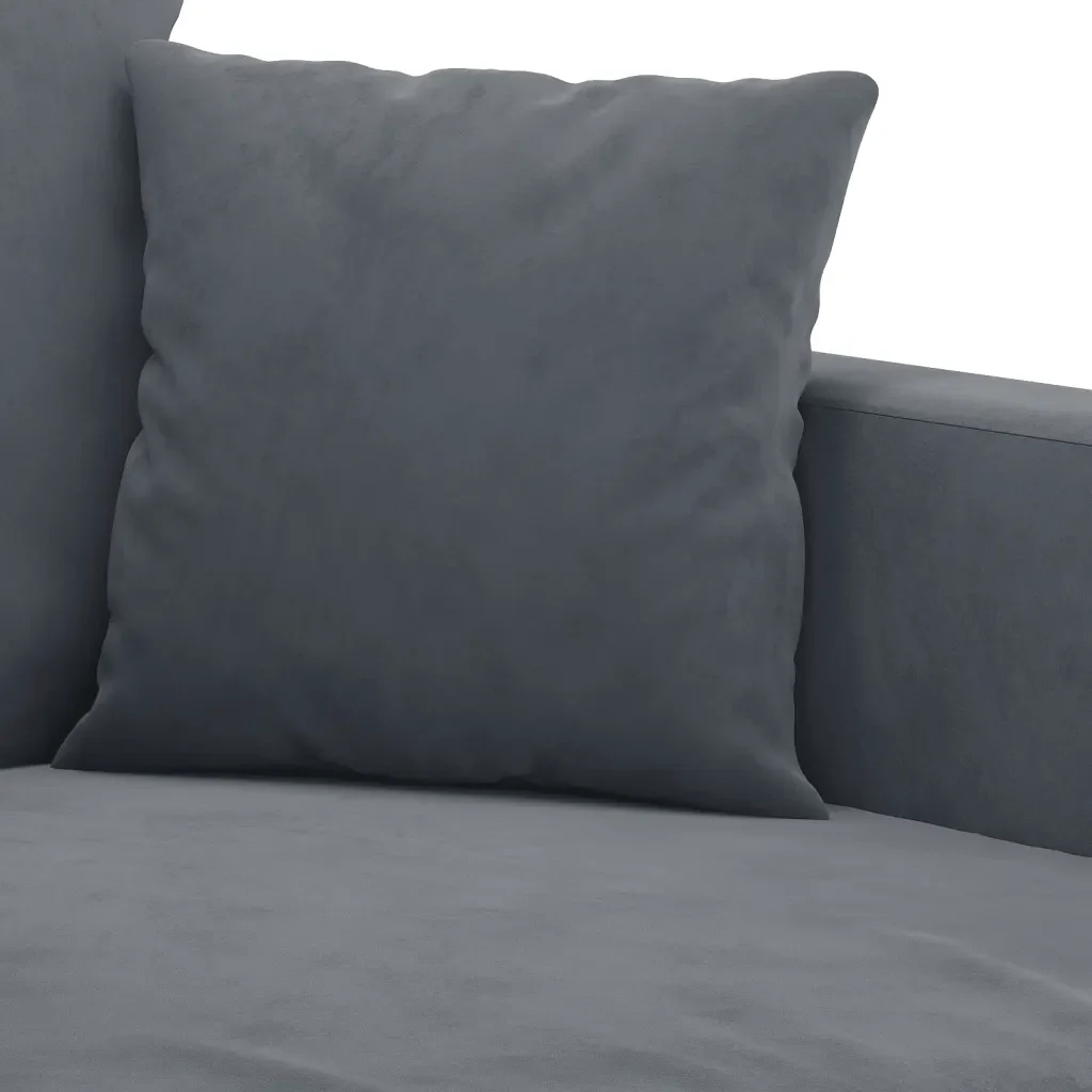 Set di Divani 4 pz con Cuscini Grigio Scuro in Velluto - Image 6