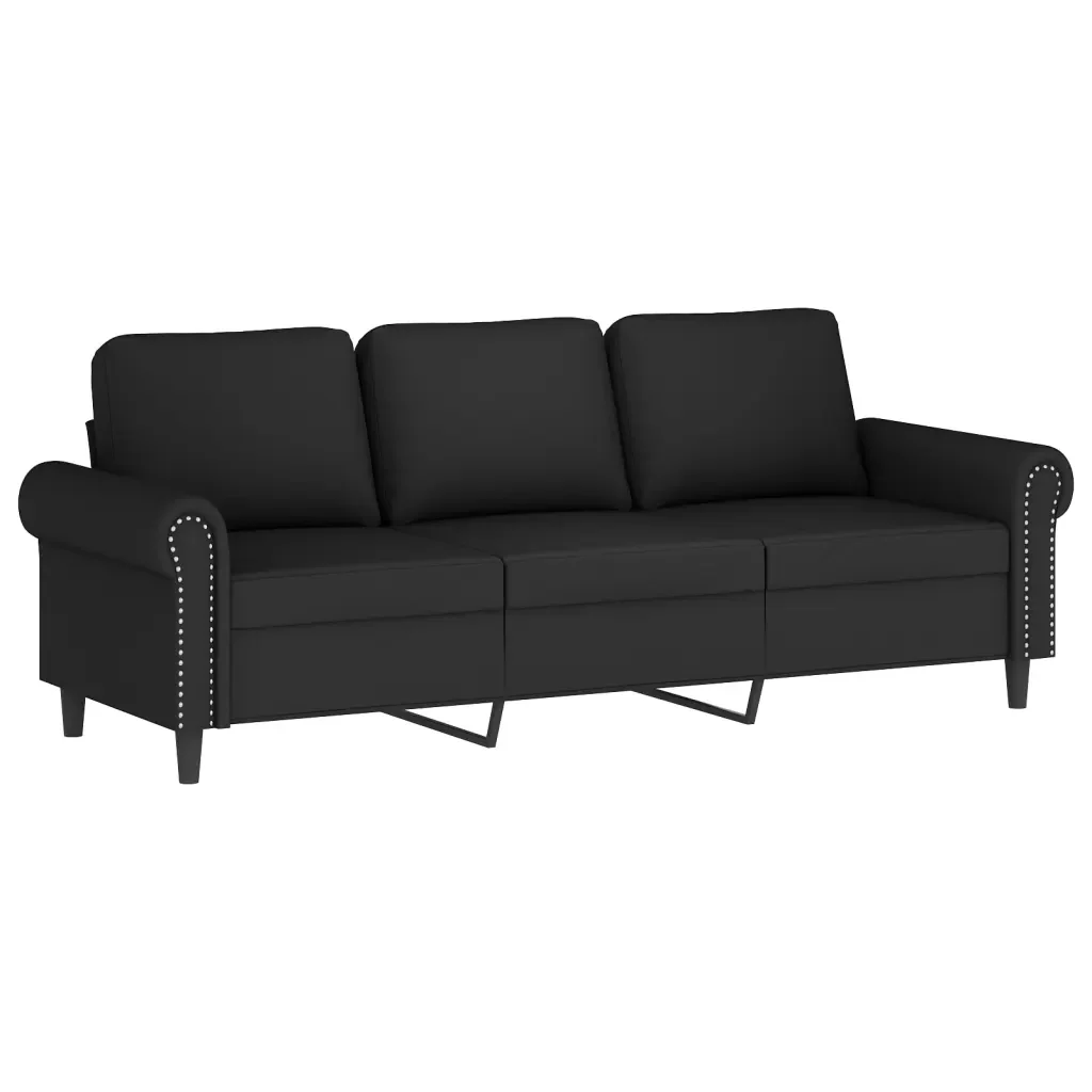Set di Divani 4 pz con Cuscini Nero in Velluto - Image 4