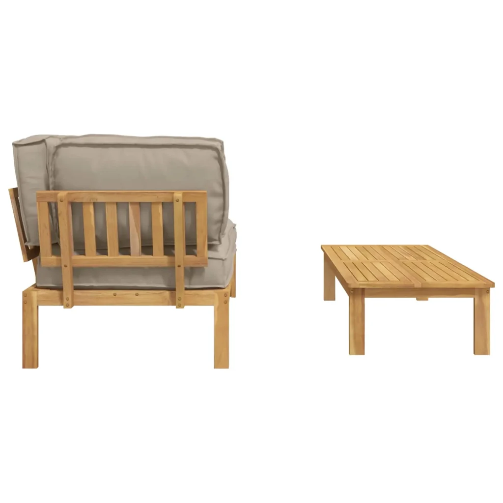 Set di divani con cuscino 2 pcs Talpa Legno di Acacia Massello 3418191 - Image 10