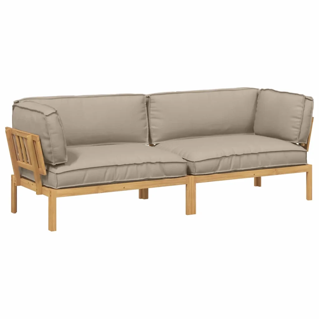 Set di divani con cuscino 2 pcs Talpa Legno di Acacia Massello 3418359 - Image 2