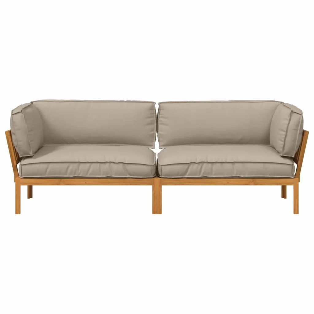 Set di divani con cuscino 2 pcs Talpa Legno di Acacia Massello 3418529 - Image 8